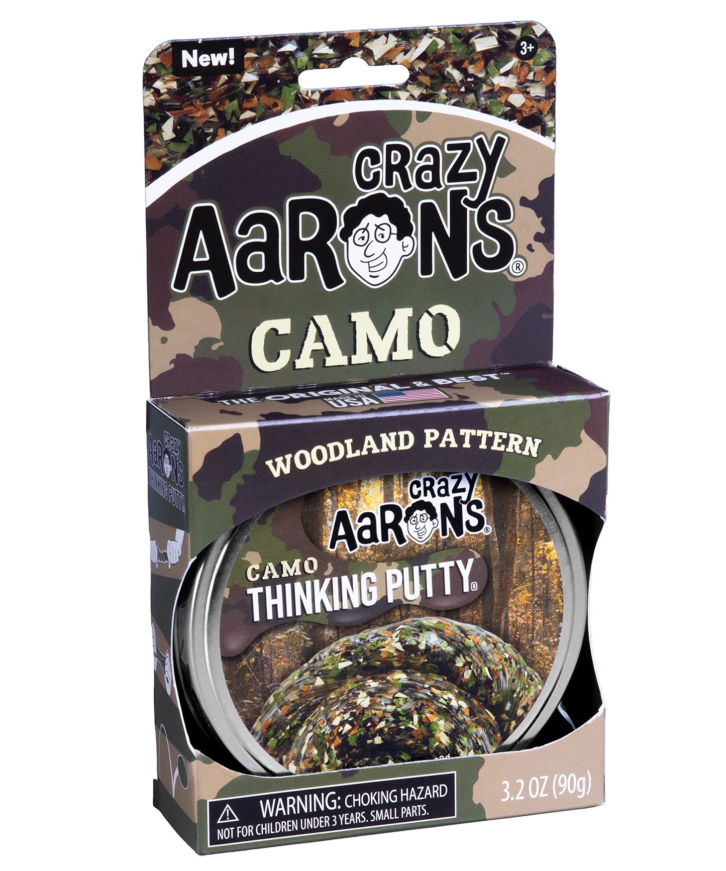 Crazy Aarons Thinking Putty - Camo Trendsetter - Camouflage Putty for Kids and Adults in a 4 Tin - Creative and Endless Fun, St