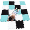 Mqiaoham® 18 Pieces Puzzle Play Mats, Soft Baby Play Mat, Kids Interlocking Foam Floor Tiles, Toddlers Carpet Playmats G301018-101104108