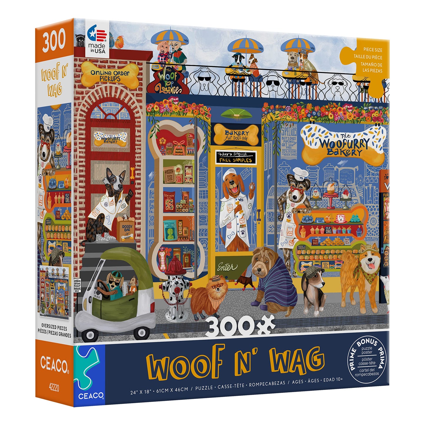 Ceaco - Woof N Wag - Woofurry Bakery - 300 Piece Jigsaw Puzzle