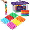Special Supplies 30-Pack Mini Fun Pull And Pop Fun Tubes Mini For Kids Stretch, Bend, Build, And Connect Toy, Provide Tactile An