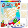 Malaysian Batik Organic Colors Painting 2-in-1 Kit (Fish, Sea Turtle) - Art Craft Painting Activity Kit Set for Adults and Kids