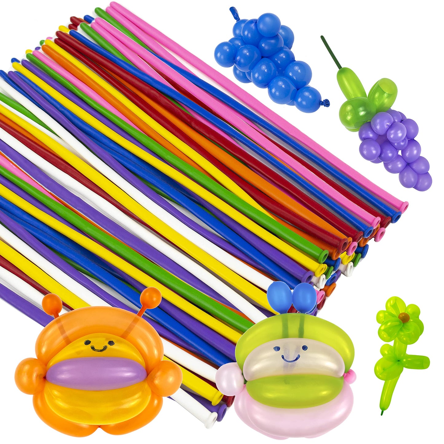 260 Balloons For Twisting Balloon Animal,Long Skinny Latexballoons For Modelling,Magic Balloon Animal Kit For Weddings Birthdays
