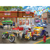 RoseArt Hot Rod Garage 550-Piece Jigsaw Puzzle for Adults - Multi-colored Cardboard Model 6280ZZB