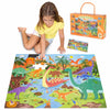 BONNYCO Giant Floor Puzzles for Kids of Dinosaurs with 48 Large Pieces. Jumbo Puzzle 36.2 x 24.4 in, Gifts for Boys and Girls, E