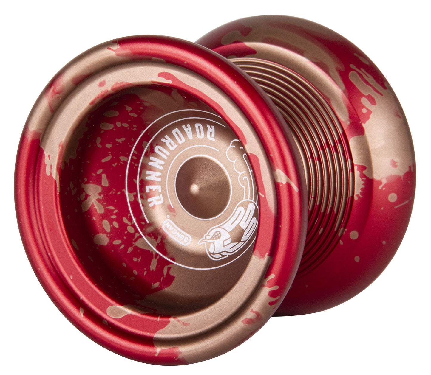 Duncan Toys Roadrunner Yo-Yo, Unresponsive Expert Level Yo-Yo, Concave Bearing And Aluminum Body, Red With Gold Splash