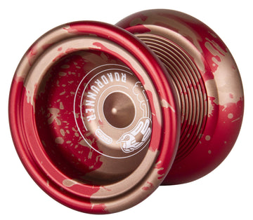Duncan Toys Roadrunner Yo-Yo, Unresponsive Expert Level Yo-Yo, Concave Bearing And Aluminum Body, Red With Gold Splash