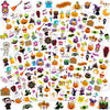 Upins Halloweens Stickers For Kids, 12 Sheets 3D Happy Halloween Stickers Cute Puffy Stickers Ghost Pumpkin Skull Bat Spider Foam Stickers For Halloween Party Favors Scrapbooking Diy Crafts