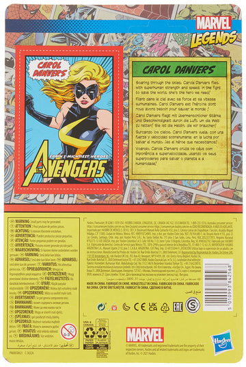 Marvel Hasbro Legends Series 3.75-Inch Retro 375 Collection Carol Danvers Action Figure Toy