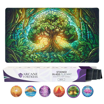 MTG Magic The Gathering Playmat Original Handcrafted Art, Non-Slip TCG Playmat with Rubber Bottom and Stitched Edges, Commander