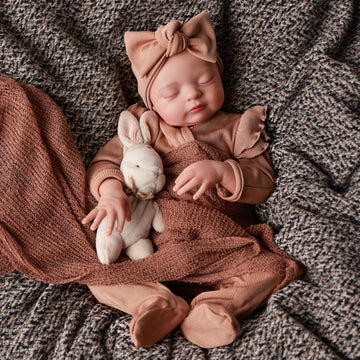 JIZHI Reborn Baby Dolls, 20 inch Soft Vinyl Baby Dolls Realistic Newborn Baby Doll Girl Real Life Baby Sleeping Dolls with Gift