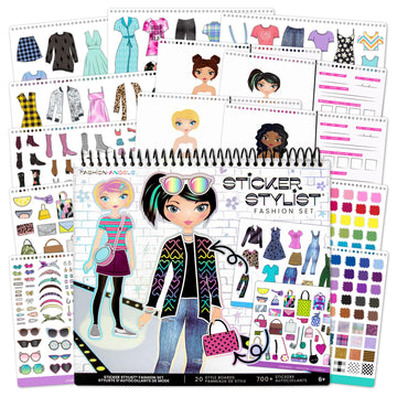 Fashion Angels Designer Kit - Fashion Activity Book with 700+ Stickers for Girls Ages 6+ - Perfect Road Trip Essentials