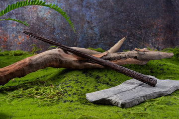 Handicraftviet - Hand Carved Wooden Magic Wand, Magic Wands For Wizards/Collectible Cosplay Magical/Magical Gift For Halloween, Christmas And Birthday Party,15 Inch (S1)