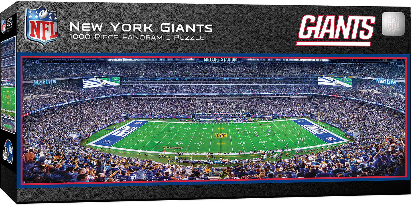 Masterpieces Nfl New York Giants Stadium Panoramic Jigsaw Puzzle, Team Color, 1000 Pieces - 13' X 39' (91355)