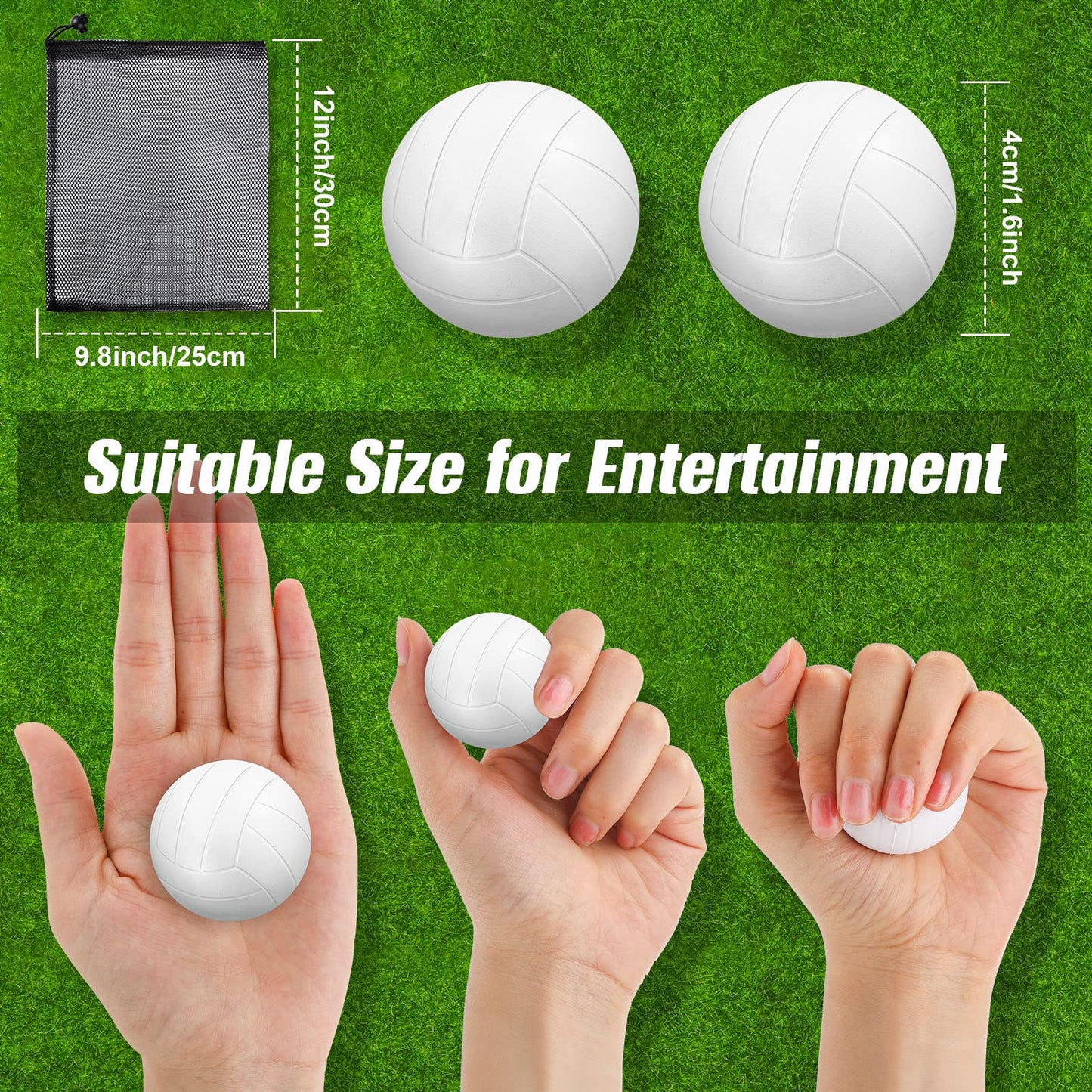 100 Pcs 1.6 Inch Mini Volleyball Stress Balls Bulk Volleyball Party Favors Volleyball Gifts for Team Tiny Foam Sports Balls with