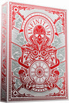 Infinitum Ghost White & Red Playing Cards Deck of Cards with Free Card Game eBook enhanced Card Deck Cool game-style Cards Unique Bright Colors for Kids & mature-themeds Card Decks Games Standard Size