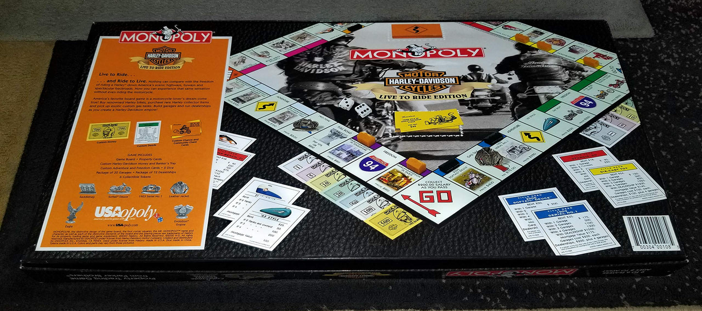 Harley-Davidson Live To Ride Collector'S Edition Monopoly Board Game
