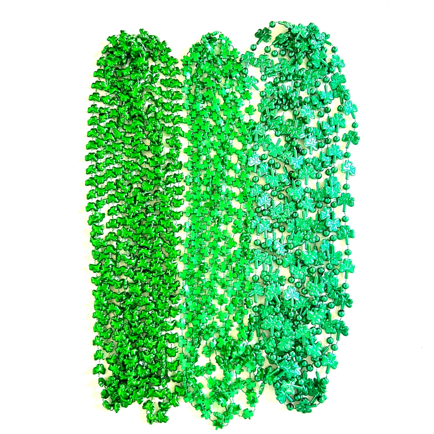 Gzyssl 100 Pcs With 10 Styles St. Patrick'S Day Beads Necklaces Green Irish Festival Shamrock Parade Party Bead Necklace St. Pat