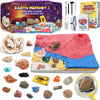 PIBEX Volcano & Ocean Fossil Dig Kit - 20+ Real Fossils, STEM Earth Science Geology Kit for Kids Age 6-12, Volcanic Red & Ocean Blue