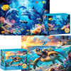 2 Pack Puzzles for mature-themeds 1000 Pieces-Sea Turtle & Dolphins Difficult Jigsaw Puzzles for mature-themeds Hard Jigsaw Puzzle Decorations DIY Leisure Game Toy Suitable Family Friends(27.5x20 inches)