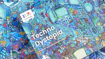 Evermade Techno Dystopia Jigsaw Puzzle - 1000 Pieces, Frameable Art, 27.6 x 19.7 inches, Cardboard, Model SZB-500