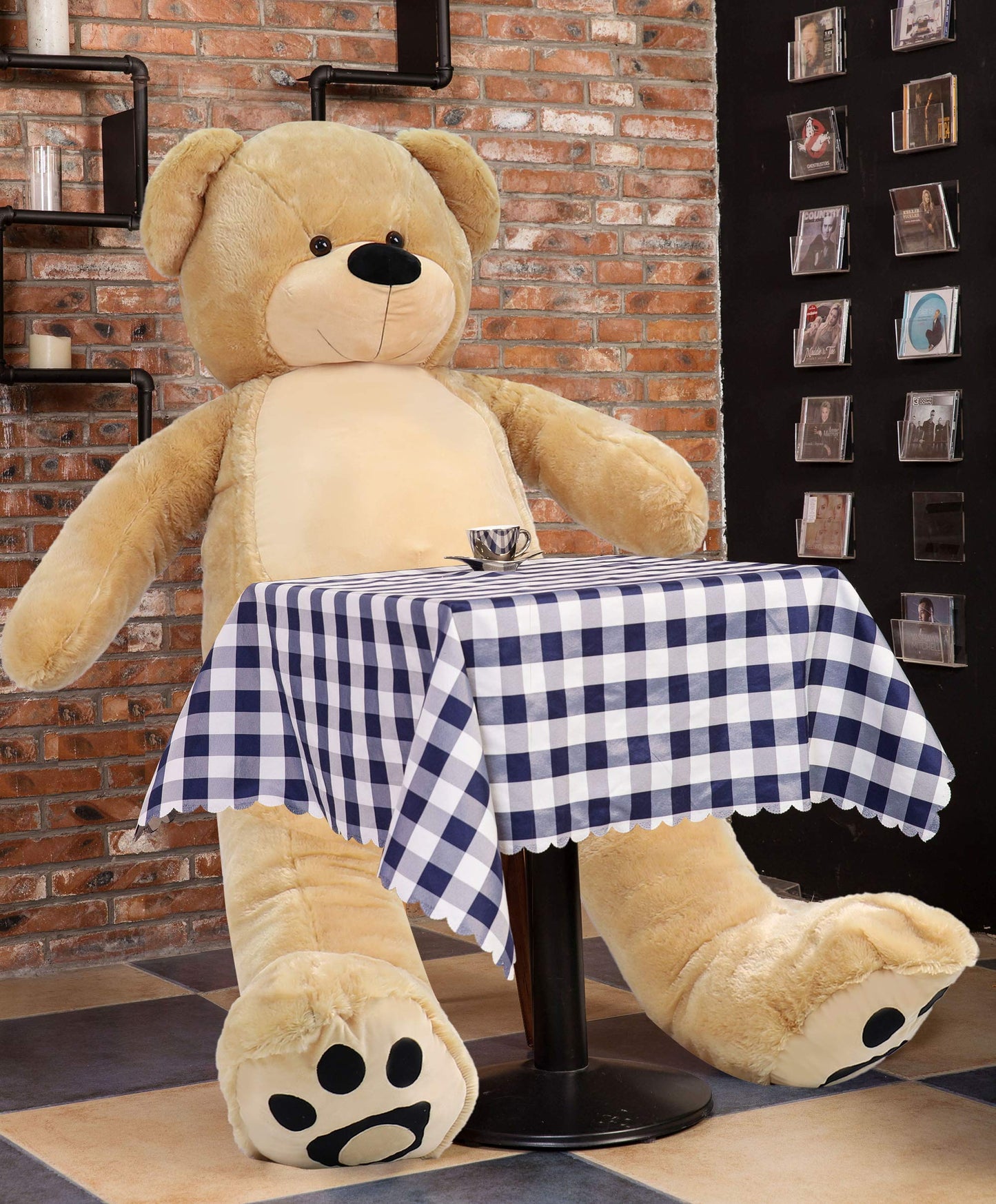 WOWMAX 6 Foot Life Size Teddy Bear - Cuddly Plush Toy, Light Brown Stuffed Animal for Birthdays & Christmas - 72 Inches