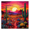 Trippy Puzzle Co - Wooden Jigsaw Puzzle For Adults - Challenging 300 Piece Puzzle With Cool Shapes - Desert Cactus Puzzle Art -