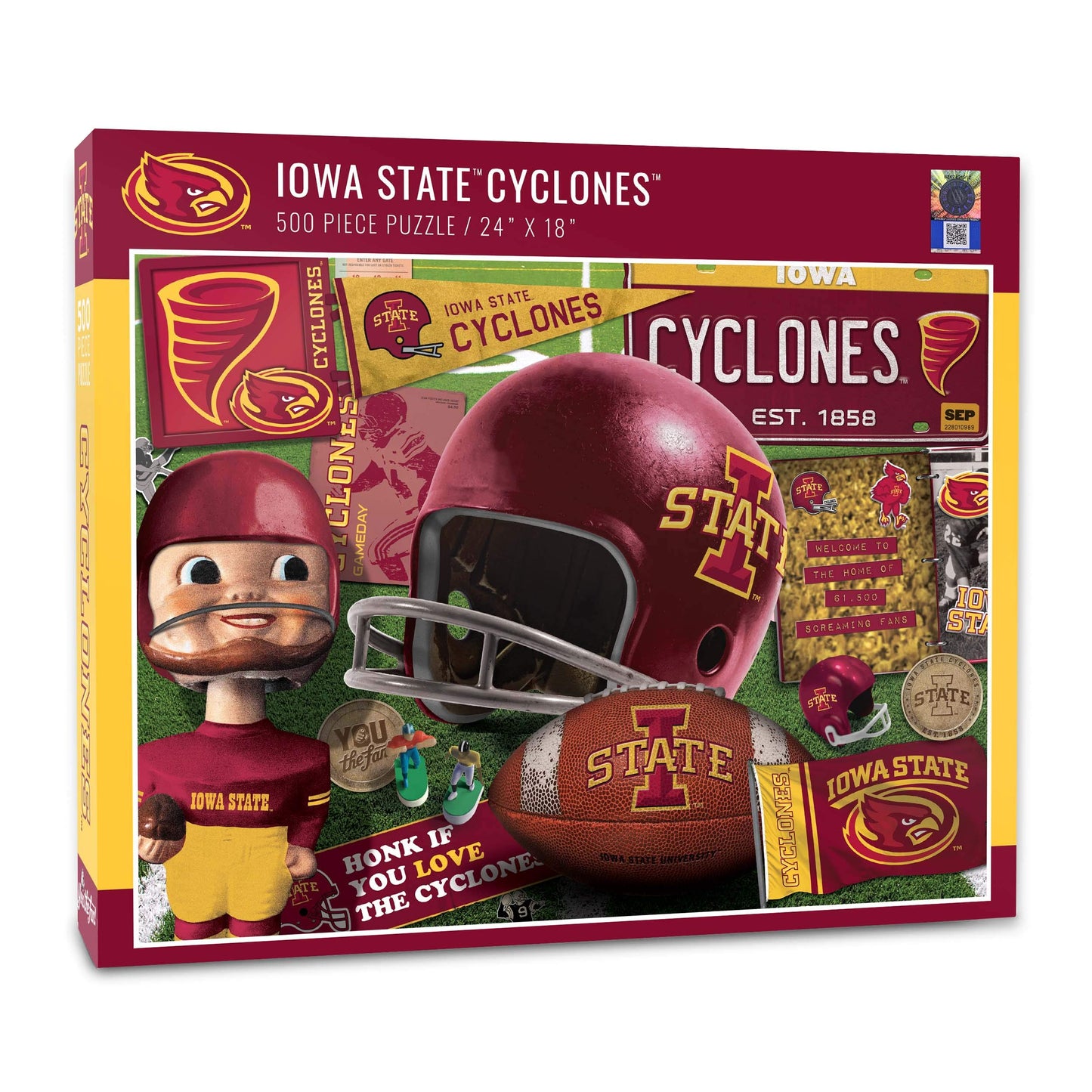 Youthefan Ncaa Iowa State Cyclones Retro Series Puzzle - 500 Pieces