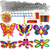 Ayhuhra 30 Sets Butterfly Suncatchers Crafts Kit Dragonfly Suncatcher DIY Window Paint Art Suncatcher Kits for Classroom Spring