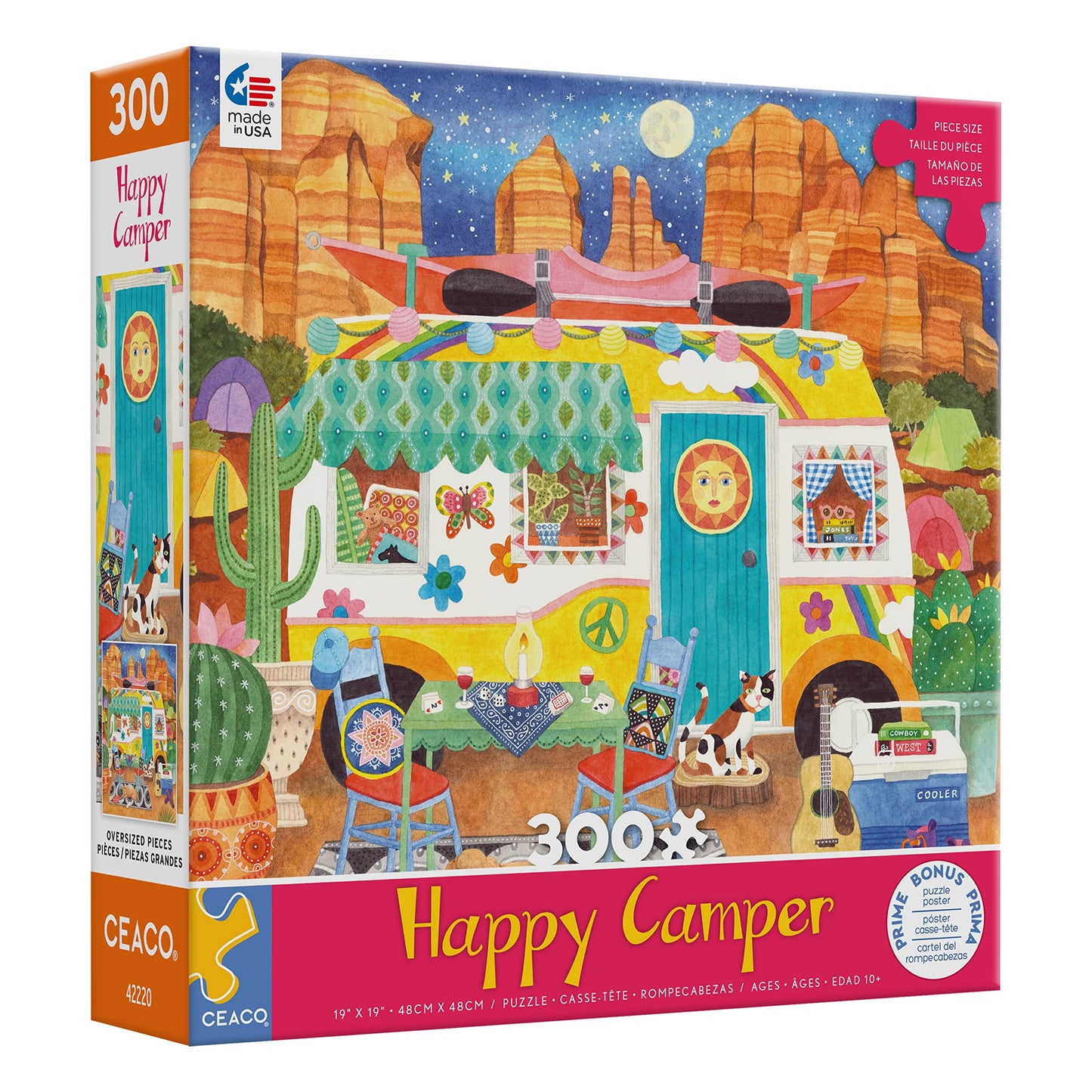 Ceaco - Happy Camper - Canyon Camper - Oversized 300 Piece Jigsaw Puzzle