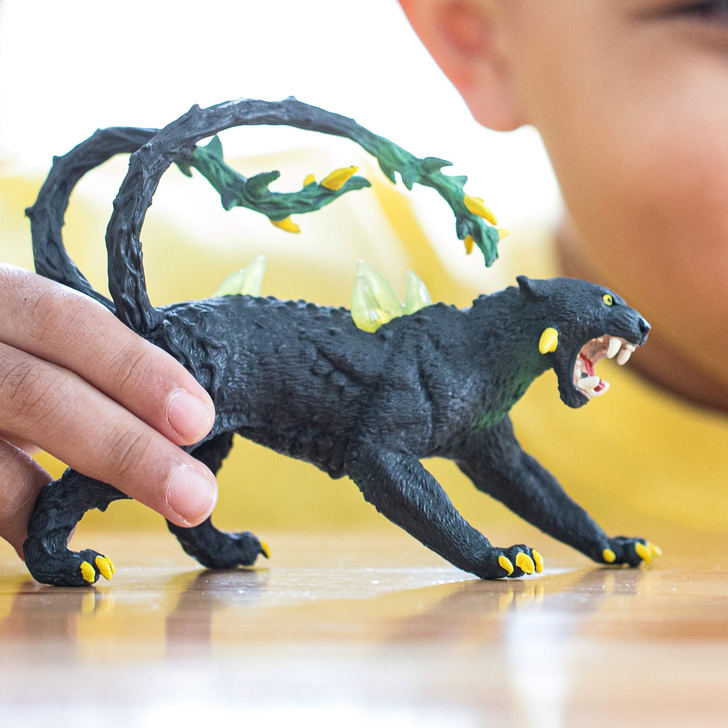 Schleich Eldrador Creatures Mythical Shadow Panther Action Figure - Mischievous Shadow Panther With Transparent Spines, Durable Toy For Boys And Girls, Gift For Kids Age 7+