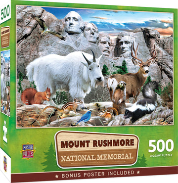 MasterPieces 500 Pieces Jigsaw Puzzle for mature-themeds Family Or Youth - Mount Rushmore National Memorial - 15x21
