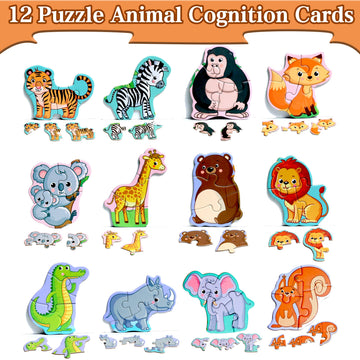 Magnetic Puzzles For Kids Ages 1-3, Travel Toddler Puzzles Ages 2-4 Year, Animal Activities Toy For Boys & Girls 3-5 Yo - Learni