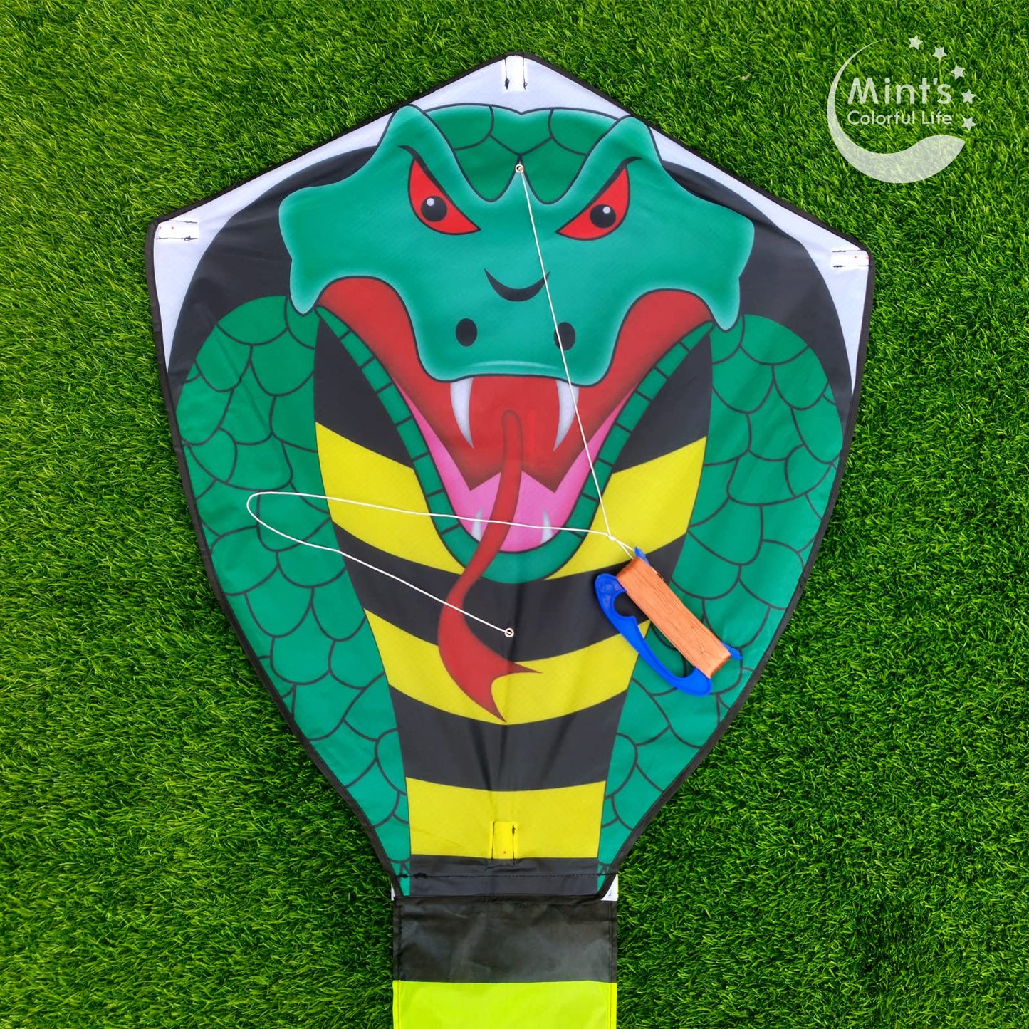 Large Cobra Kite for Adults Kids Boys with Super Long Tail (49 ft), Extra Easy to Fly, Best Huge Kites for The Beach/Party/Field