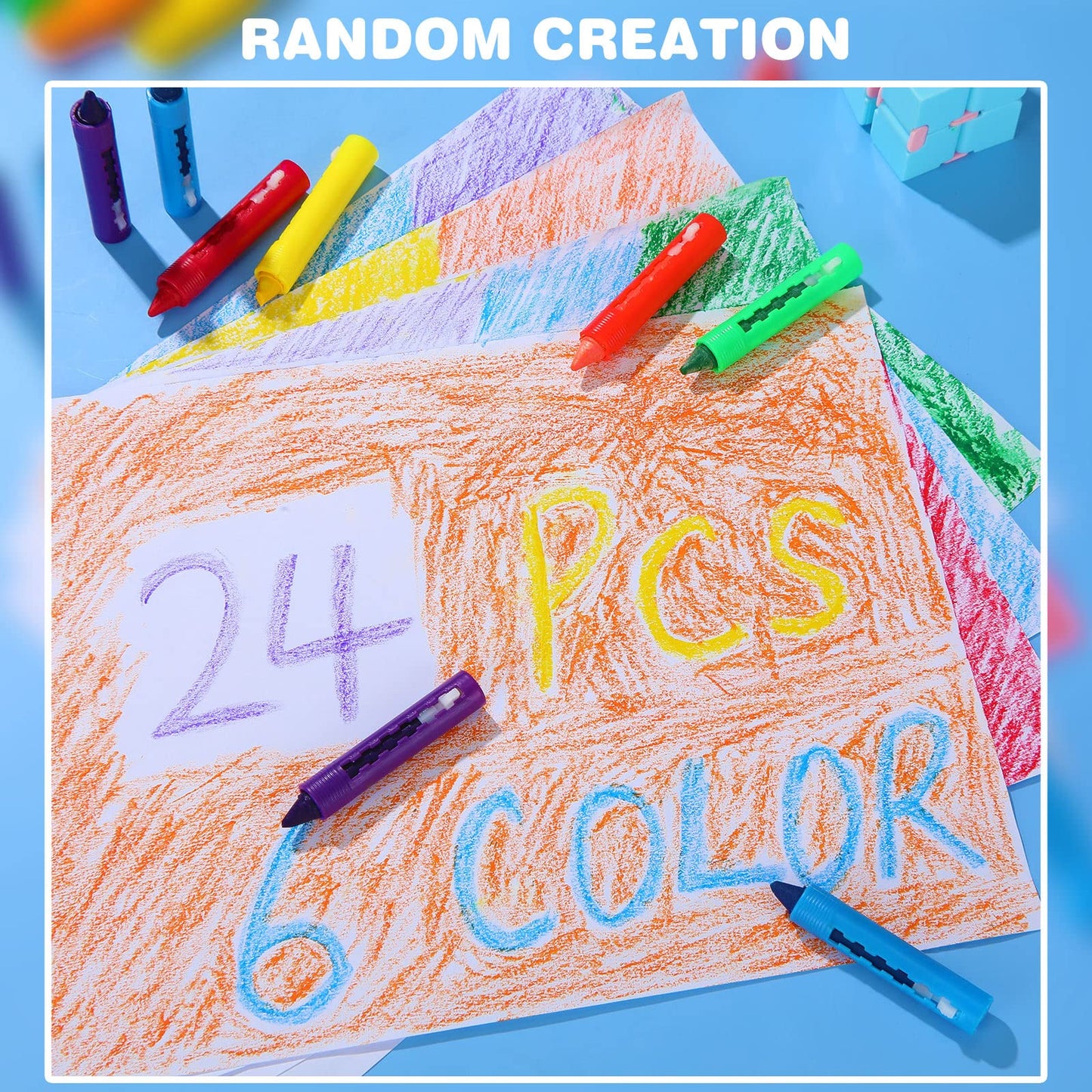 24 Pieces Bathtub Crayons Bath Crayons Washable Easy Clean Bath Time Marker Colorful Bathtub Markers Toys Shower Bath Paint For Easter Basket