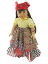 American Fashion World Esmeralda Gypsy Dress Set for 18-Inch Dolls |Head Scarf Included | enhanced Quality & Trendy Design | Dolls Clothes | Outfit Fashions for Dolls for Popular Brands