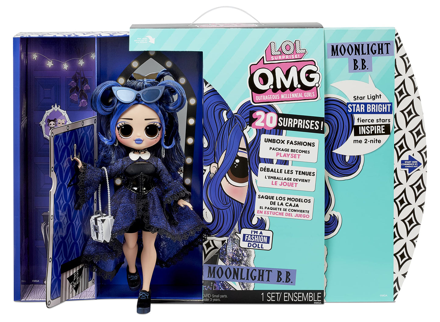 L.O.L. Surprise! Omg Moonlight B.B. Fashion Doll - Dress Up Doll Set With 20 Surprises For Girls And Kids 4+