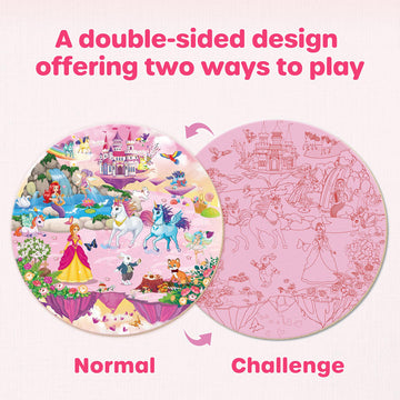 Synarry Unicorn Princess Mermaid Fairy Floor Puzzle For Kids Ages 3-5, Large 70 Piece Wooden Puzzle For Kids Ages 4-8, Floor Puzzle For Kids Ages 4-6, Toys Gifts For 3 4 5 6 7 8 Years Old Girls