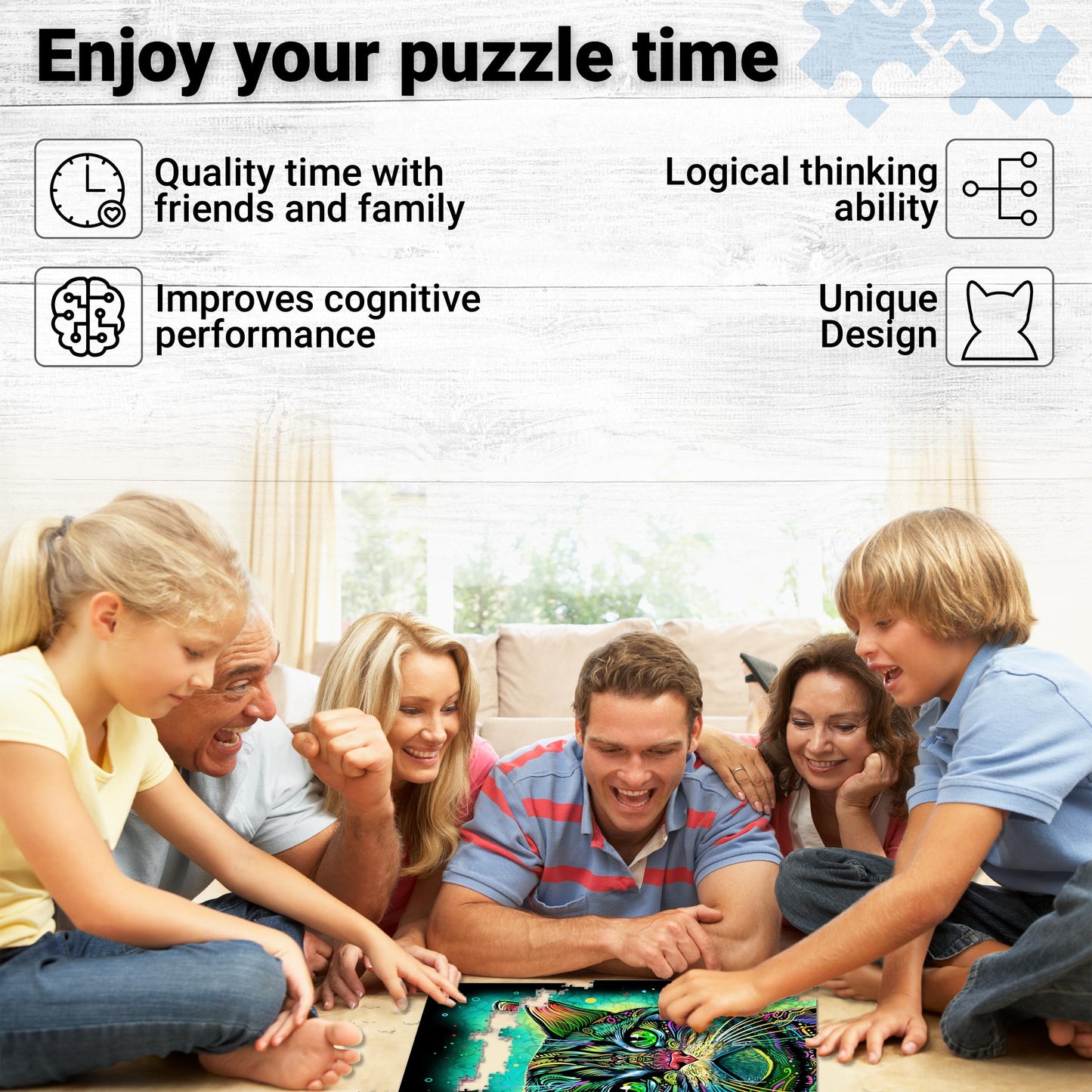 Toolila 1000 Piece Art Puzzle For Adults, Apollo The Cat, 20X28 Inches, Jigsaw Puzzles 1000 Pieces, High-Resolution 300 Dpi, Inc