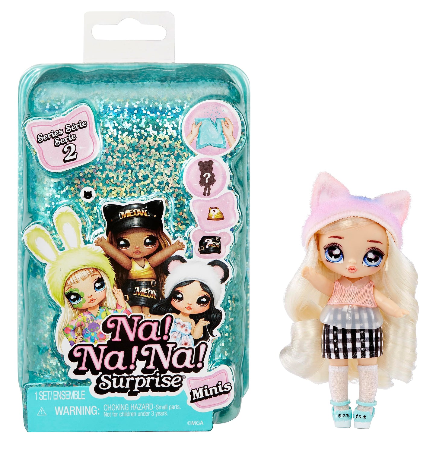 Na Na Na Surprise Minis Series 2-4' Fashion Doll - Mystery Packaging With Confetti Surprise, Includes Doll, Outfit, Shoes, Poseable, Great Toy Gift For Kids Girls Boys Ages 4 5 6 7 8+ Years