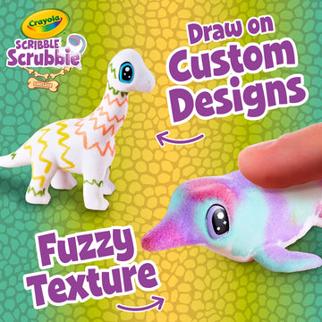 Crayola Scribble Scrubbie Pets Dinosaur Waterslide, Dinosaur Toys for Kids, Pet Grooming Toy, for Boys & Girls, Ages 3+
