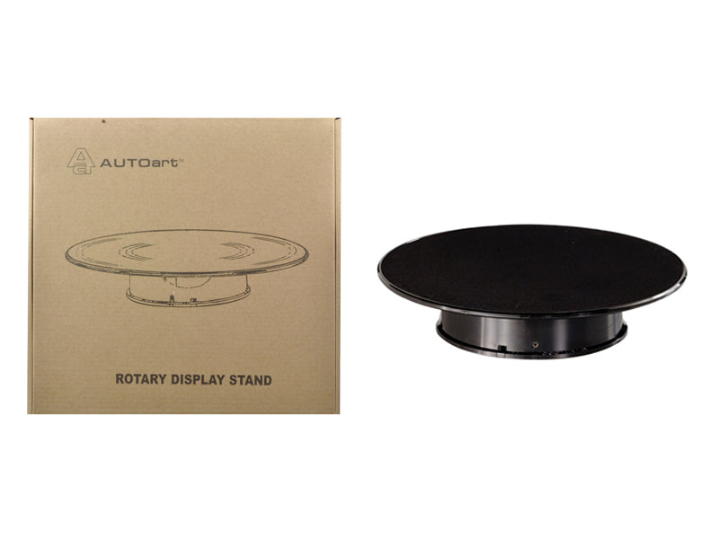 Rotary Display Turntable Stand Medium 10 Inches With Black Top For 1/64, 1/43, 1/32, 1/24, 1/18 Scale Models By Autoart