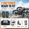ZNLYRION Mini Full Protective Drone YL3PK With 2.4 Inch Screen Remote Dual Camera Optical Flow Hover 2 Batteries Indoor RC Quadcopter