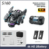 ZNLYRION S160 Foldable Brushless Drone with Screen Remote 360° Obstacle Avoidance EIS Dual Camera Optical Flow Positioning RGB LED Light RC Quadcopter