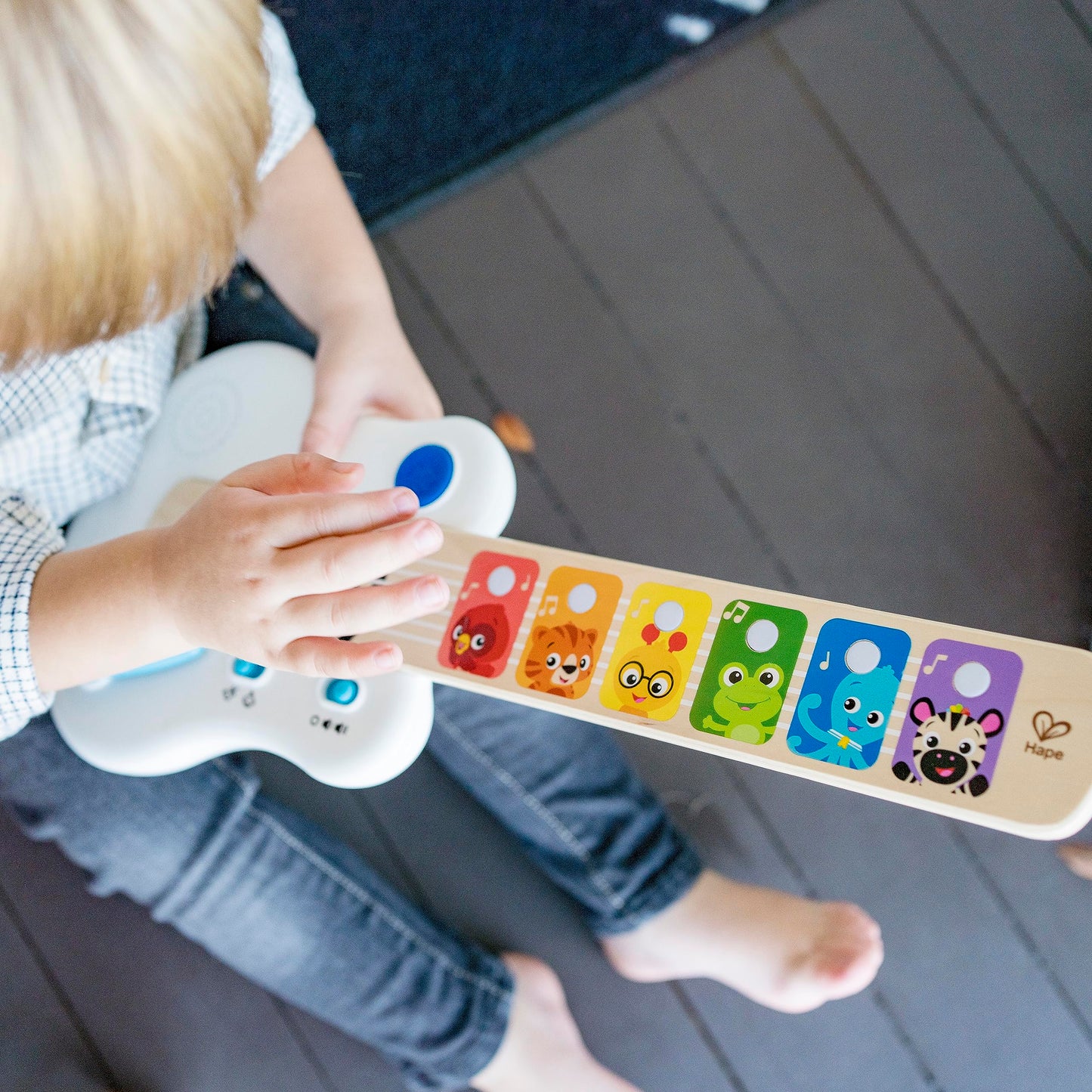 Baby Einstein Strum Along Songs Magic Touch Wooden Musical Light Up Toy Guitar With Whammy Bar, Age 6 Months+