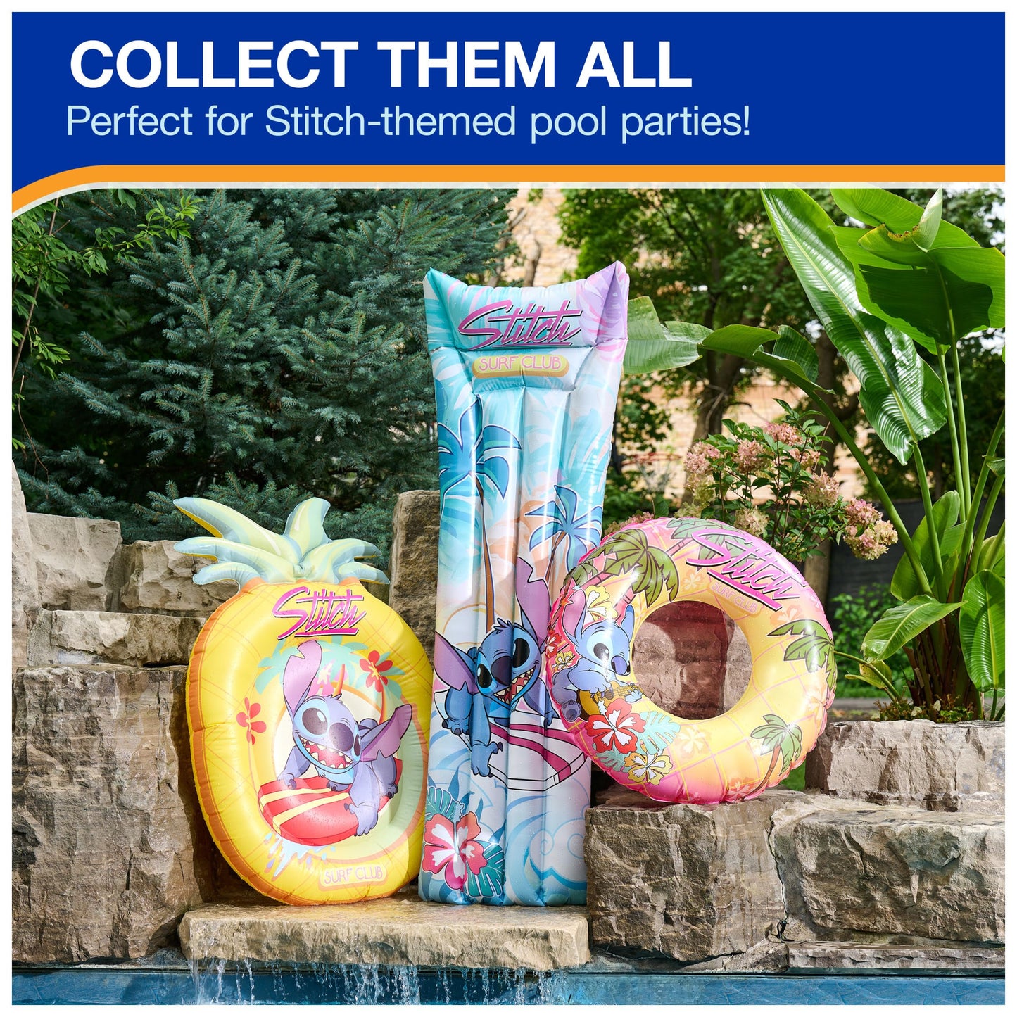 Swimways Stitch Oversized Pool Float, Inflatable Pool Floats & Kids Pool Toys, Swimming Pool Accessories & Beach Essentials For