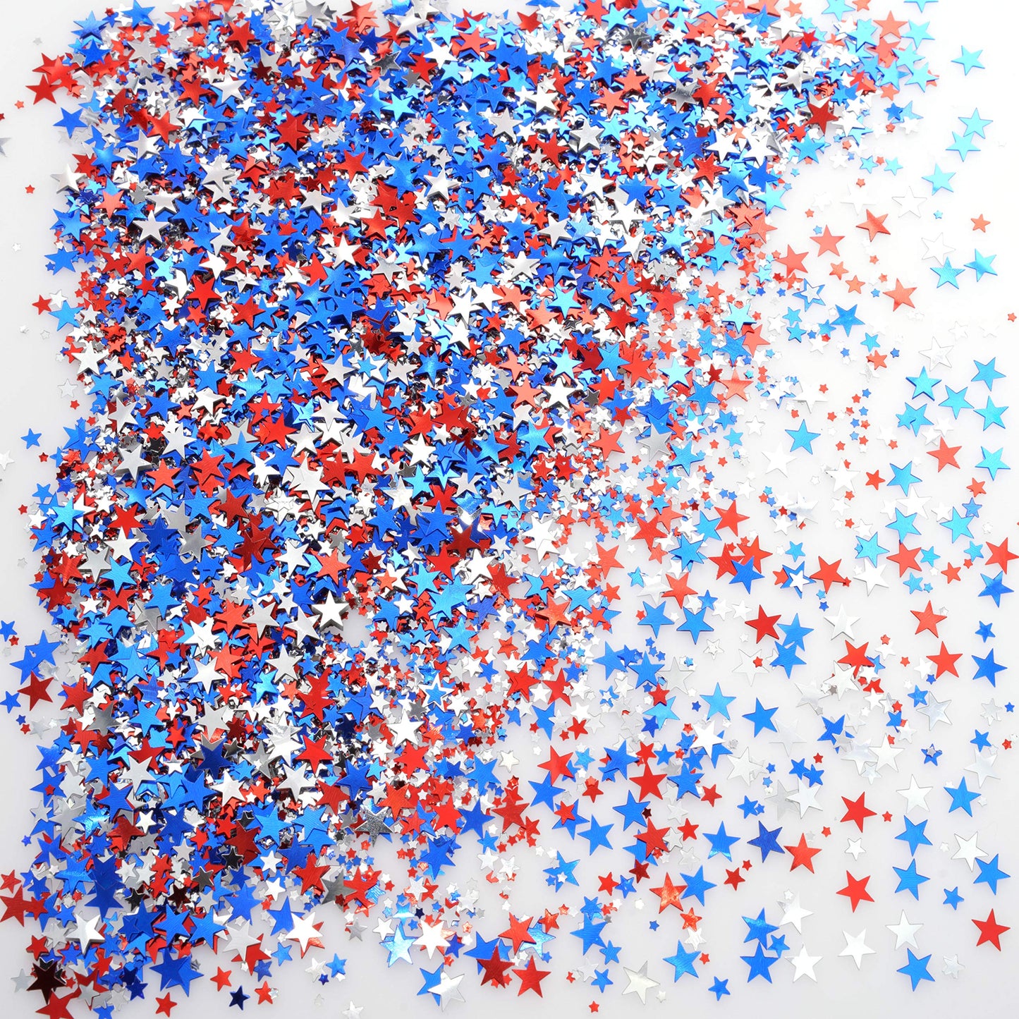 Red Blue White Twinkle Stars Table Confetti 4th of July Independence National Day American Theme Presidents Birthday Patriotic P