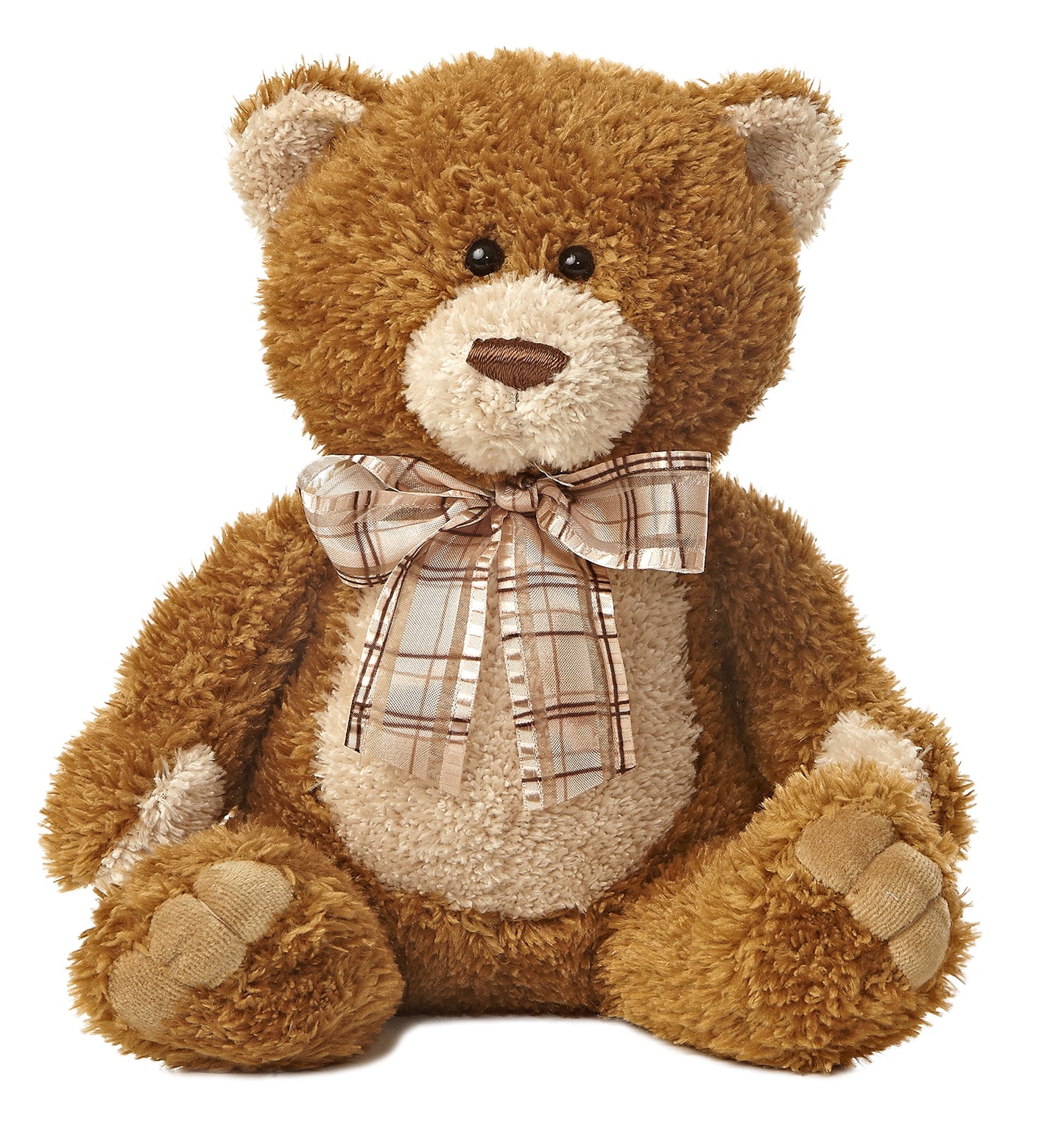 Aurora® Snuggly Bear Brown Sugar™ Stuffed Animal - Comforting Companion - Imaginative Play - 12 Inches