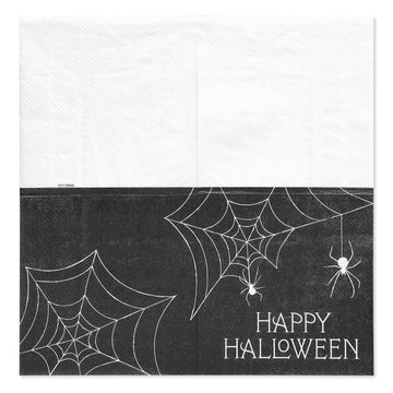 American Greetings 50-Count 5 In. X 5 In. Beverage Napkins, Spiderweb Halloween Party Supplies