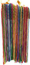 Dondor Enterprises Festive Metallic Beaded Necklaces (30 Pack, MULTICOLORED)