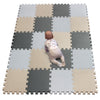 Yiminyuer Waterproof Interlocking Soft Eva Foam Mats Pads Room Garage Floor Tiles Mat Set Kids Baby Play Puzzle Yoga Fitness Gym Exercise Mats White Beige Gray R01R10R12G301020